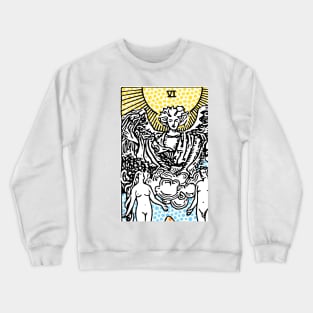 Modern Tarot Design - 6 The Lovers Crewneck Sweatshirt